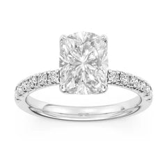 14K WG LG 3.02CT CUSHION DIA VS1,F BAND .364CT REP#72993020102