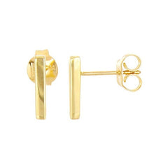 14KYG POLISHED BAR STUDS