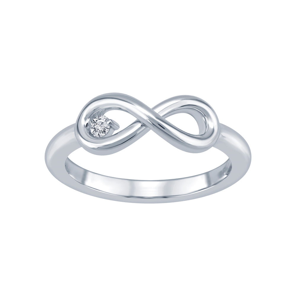 Sterling Silver Diamond Ring