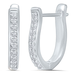 10kw Huggie Diamond Earring .12cttw