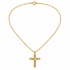 14K Yellow Gold Cross Pendant