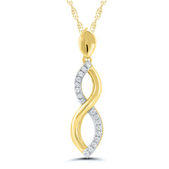 10ky .05cttw Diamond Infinity Pendant