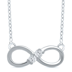 10kw Infinity Pendant w/ Diamond Accent .10cttw
