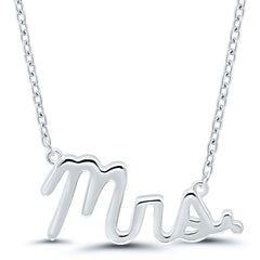 SS "Mrs" Necklace 18" chain