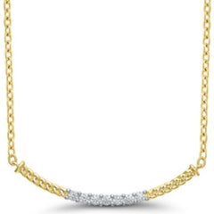 10Ky .20Cttw Diamond Bar Necklace