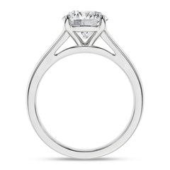 14K White Gold Solitaire Round Diamond Engagement Ring