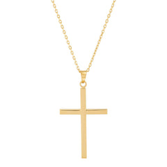 14KYG POL CROSS ON FORZANTINA CHAIN
