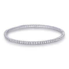 10K White Gold Diamond Flex Bangle