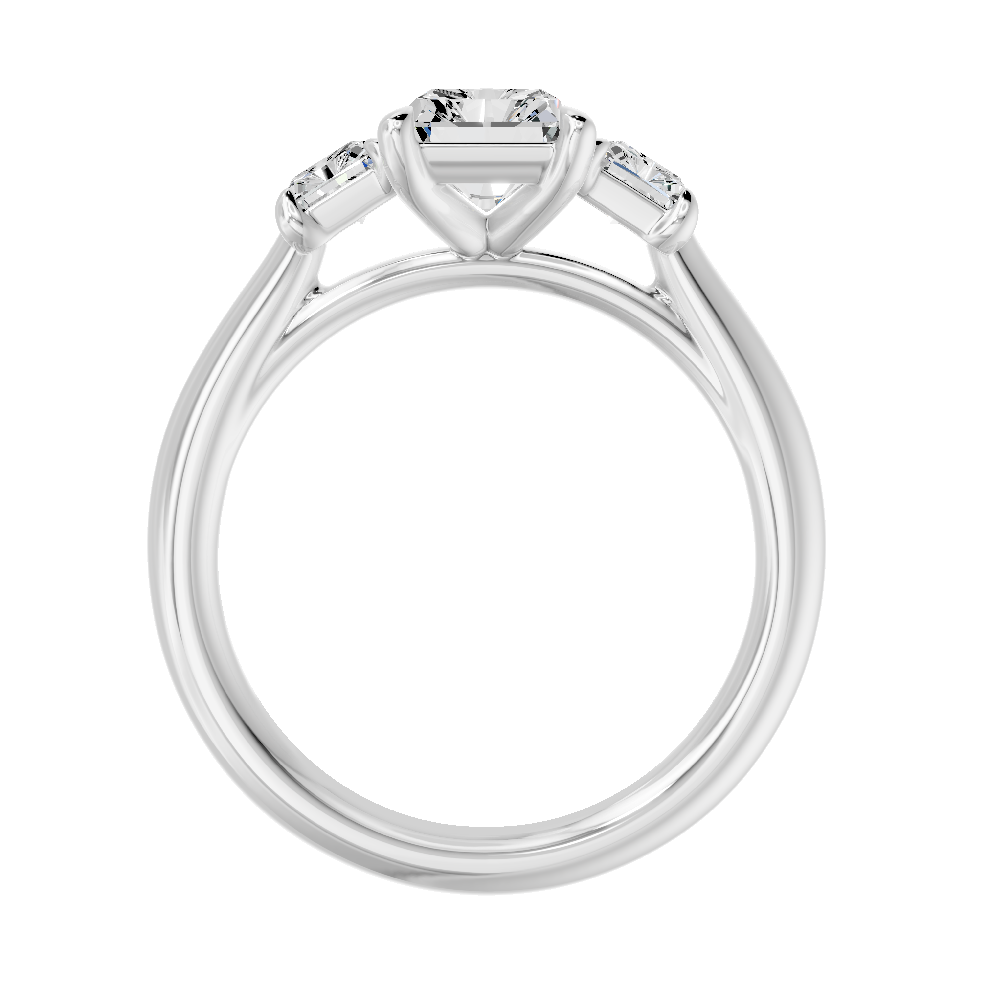 Plat radiant 3 stone ctr d=2.06 D/VS ctw 3.06
LG# LG710555530