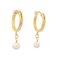 DB- GF -CHUNKY HOOP W/ PEARL DROP
