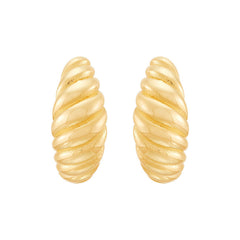 14KY SHRIMP DSGN POLISHED HUGGIES