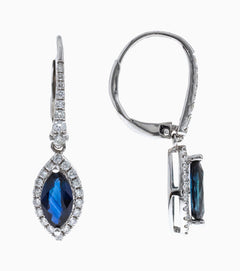 10KW BL SAPPH EARRINGS