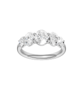 14K White Gold Graduated 5-Stone Band