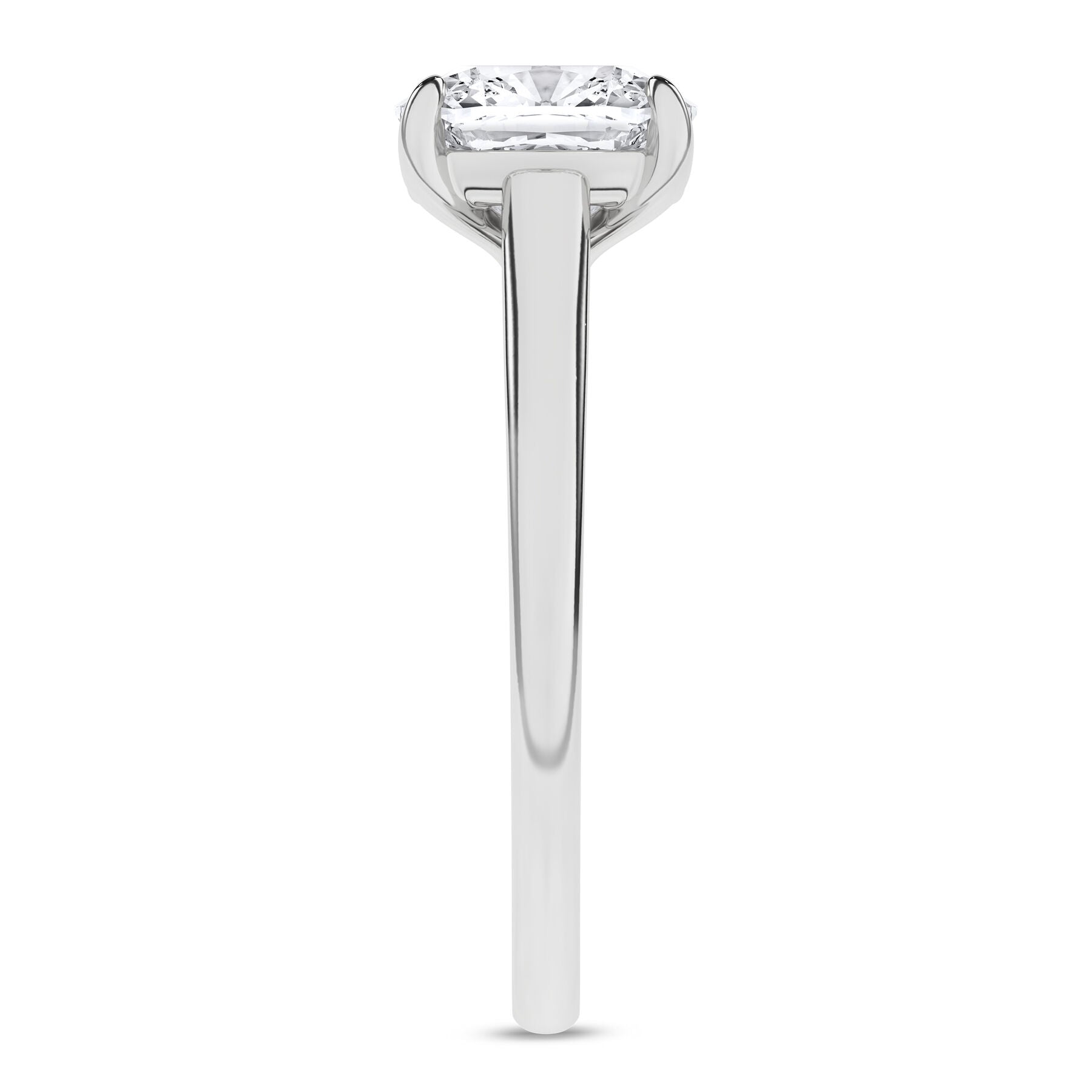 14: White Gold Cushion Cut Solitaire Engagement Ring