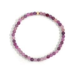 Ruby July Birthstone Bead Bracelet - 4MM
