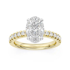 14K Y/W LG 2.06 OVAL DIA VS1,F,BAND .508CT REP#72478790102