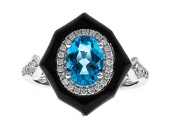 10KWG SWISS BL TOPAZ RING