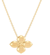 14KYG POLISHED FLOWER PEND ON CHAIN