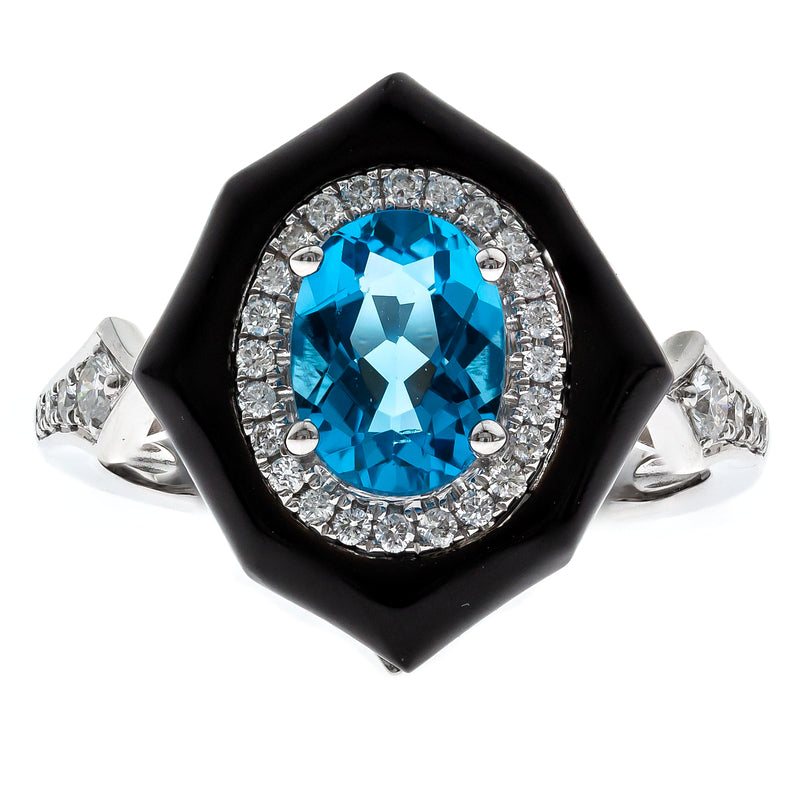 10KWG SWISS BL TOPAZ RING