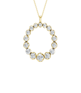 14K Yellow Gold Graduated Circle Pendant