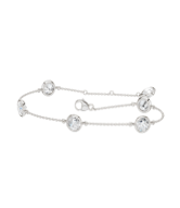 14K White Gold Station Bezel-Set Bracelet