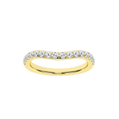 14K Yellow Gold Contour Wedding Band