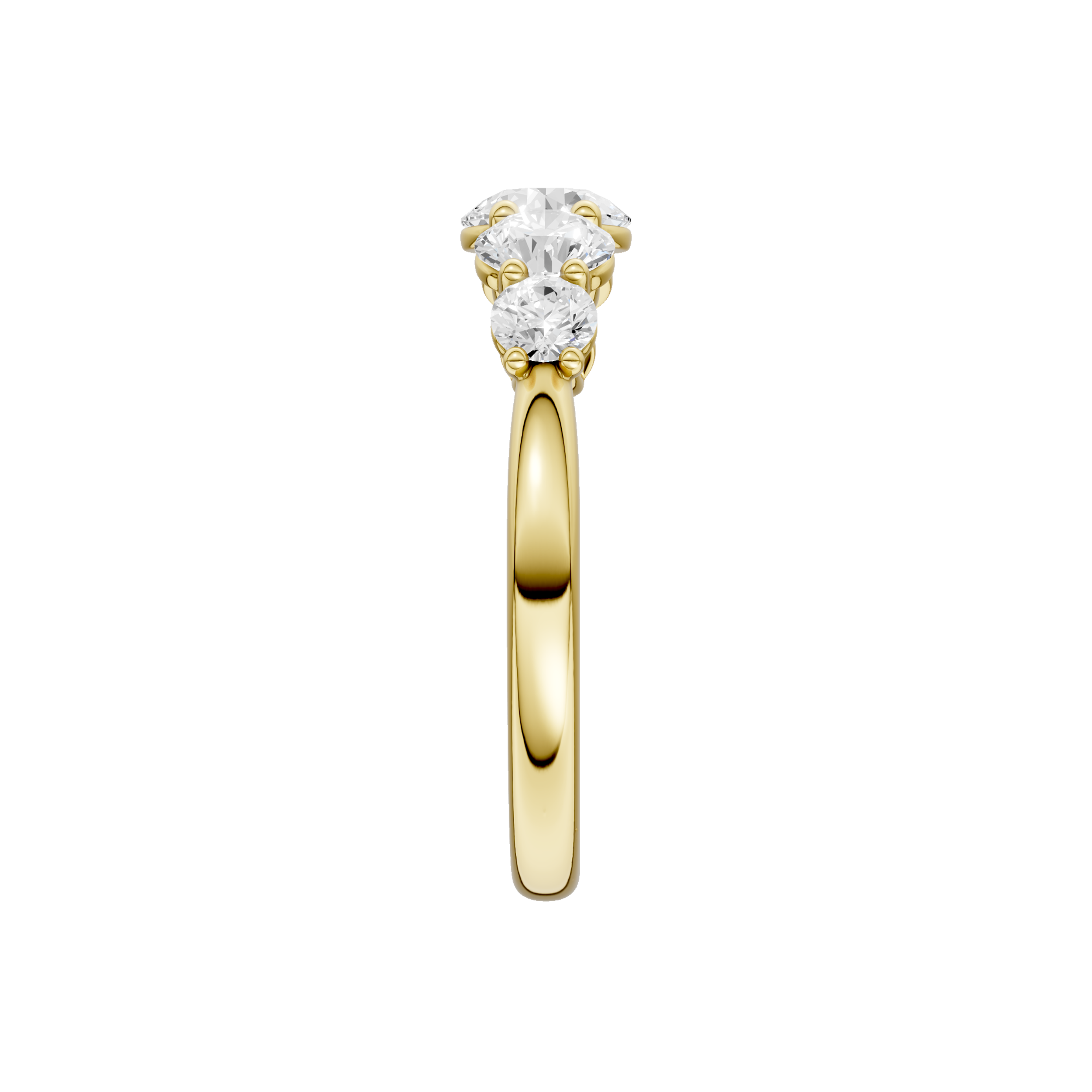 14K Yellow Gold Graduated 5-Stone Band