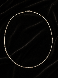 14KYG POL HOLLW ALT SQ TUBE & BEAD DESIGN