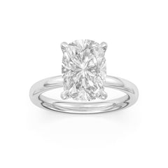 14K White Gold Lab Grown 100-Facet Diamond Engagement Ring