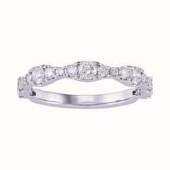 14K White Gold .75CTTW Diamond Band