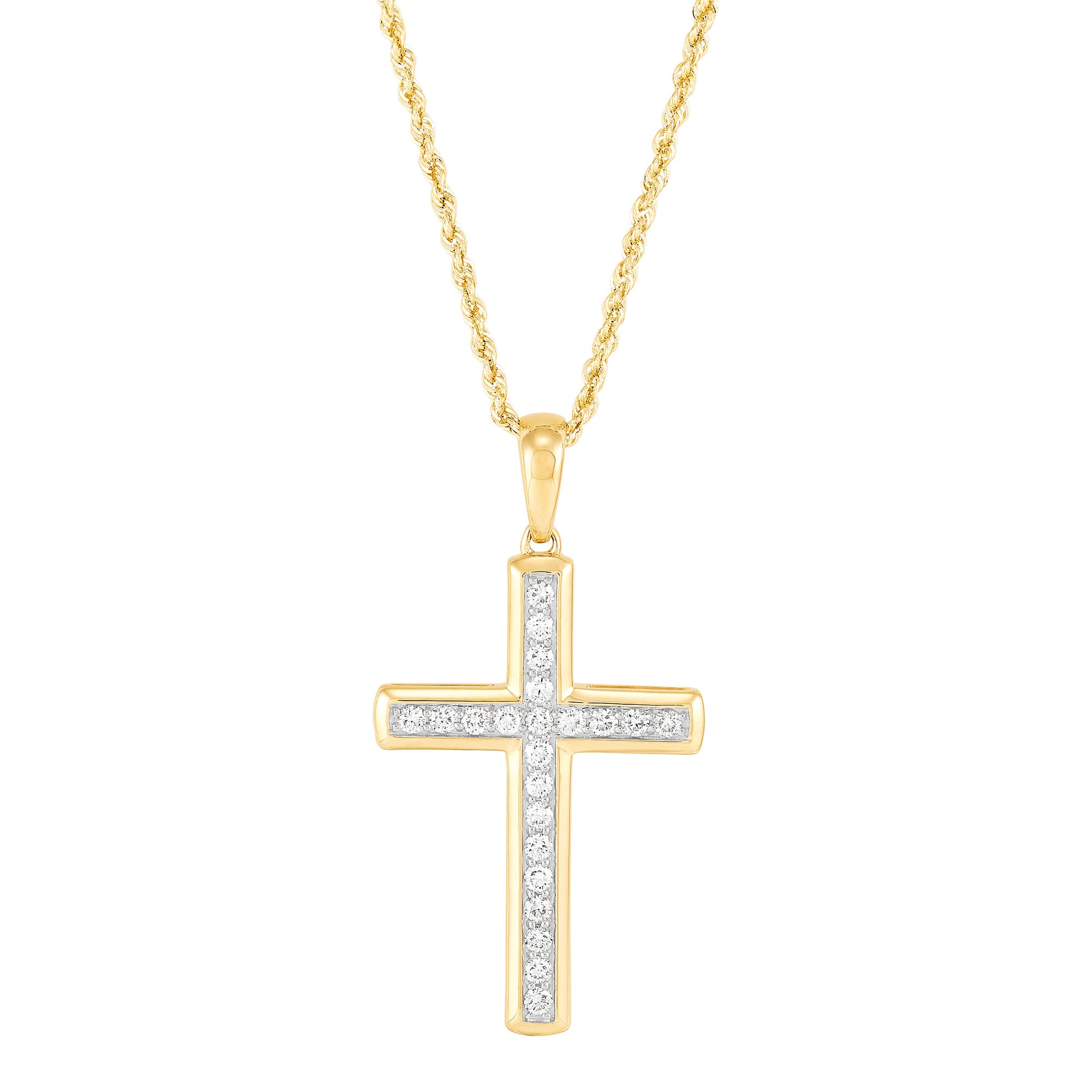 Lab Created Cross Pendant Necklace