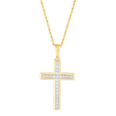 Lab Created Cross Pendant Necklace