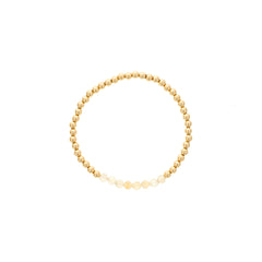 Shinebright Birthstone Mini Bracelet - 4Mm Gf Beads With Citrine Bar