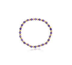 4mm Amethyst w/ Alternating GF Beads
