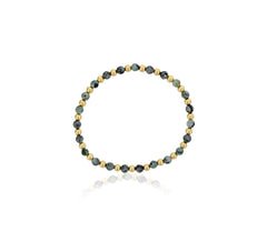 4mm Emerald w/ Alternating GF Beads