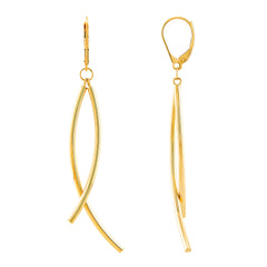 Curved Bar Drop Earrings