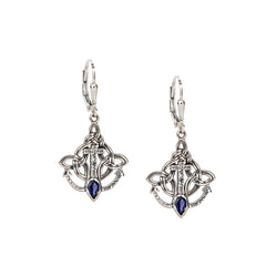 SS Anchor and Iolite Rocks 'n Rivers Leverback Earrings