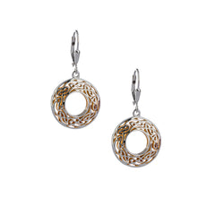 SS/22K Gilded Window To The Soul Round Leverback Earrings