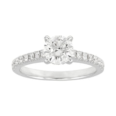 Lab Grown - 14Kw 1 1/3Cttw G VVs2 Rb Hidden Halo Engagement Ring
1D=1.25Ct
Igi Cert Lg626429392