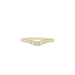14K Yellow Gold Curve Wedding Band