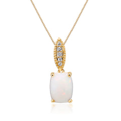 14ky Ethiopian Opal Pendant
EO=.95ct D=.05cttw