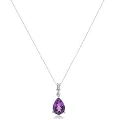 10kw Pear Amethyst Pendant
A=1ct D=.02cttw