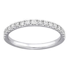 Shared Prong Halfway Wedding Band