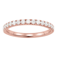 Shared Prong Halfway Wedding Band
