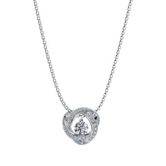 Silver And Lab Grown Diamond T&E Pendant .23Cttw