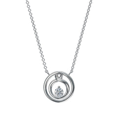 Silver And Lab Grown Diamond Fashion Pendant .23Cttw