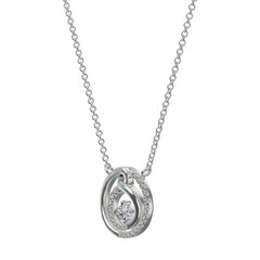 Silver And Lab Grown Diamond Fashion Pendant .23Cttw