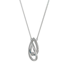 Silver And Lab Grown Diamond Fashion Pendant .16Cttw