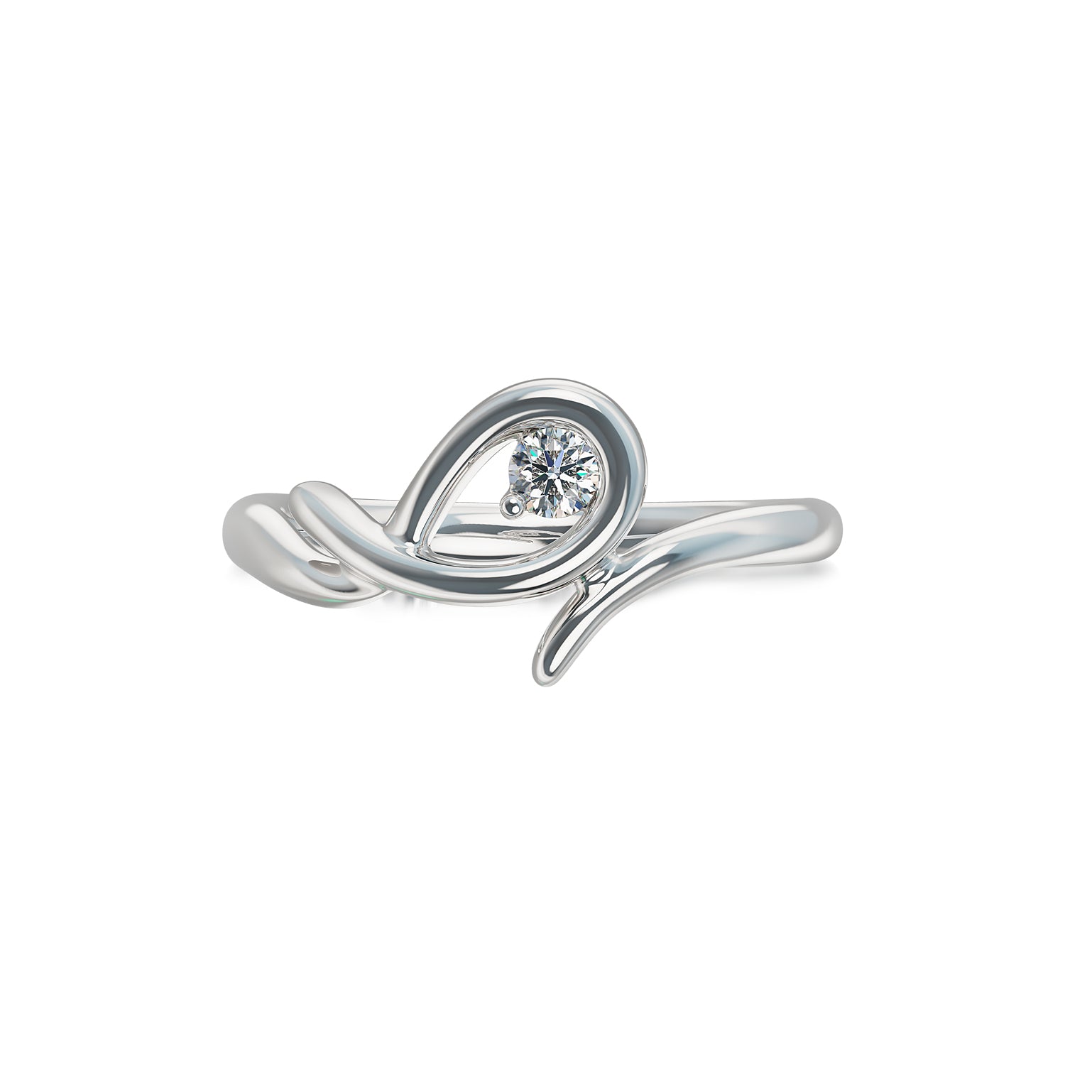 Silver And Lab Grown Diamond Fashion Ring .09Cttw