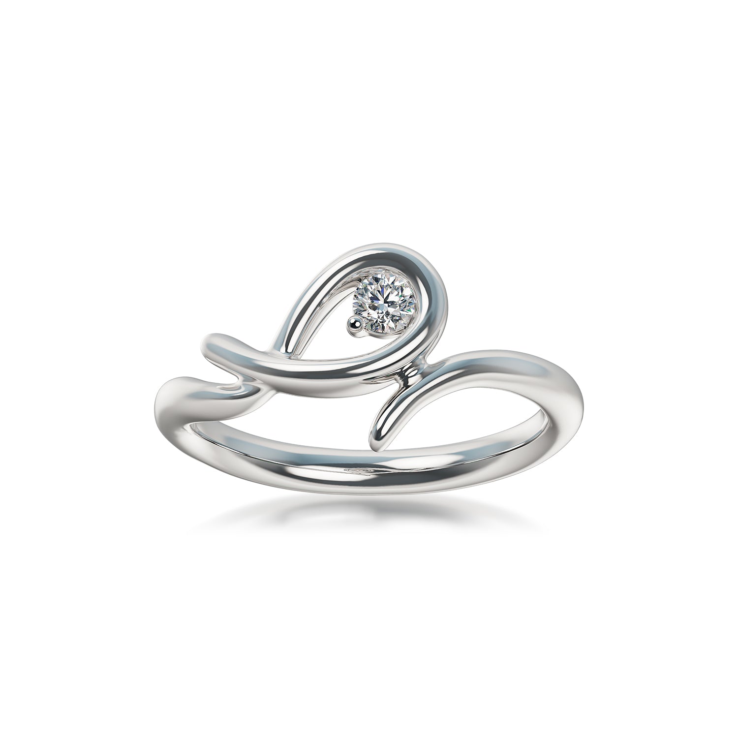 Silver And Lab Grown Diamond Fashion Ring .09Cttw